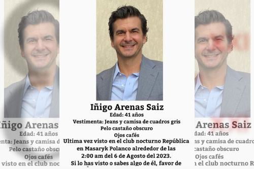Aparece cuerpo de Iñigo Arena Saiz en Naucalpan; joven desaparecido en CDMX el sábado